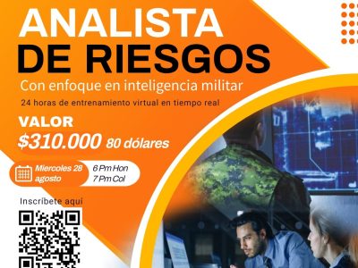 *FINALIZO* Miércoles 16 octubre de 2024  Analista de riesgo  con base en los lineamientos Militares y Policiales. Ficha 802-24