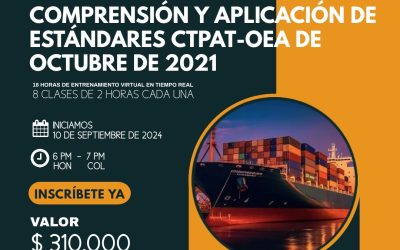 *YA INICIO*  martes 10 de septiembre de 2024 – Validador en la Comprensión y aplicación de los estándares CTPAT de octubre de 2021 Ficha 803-24