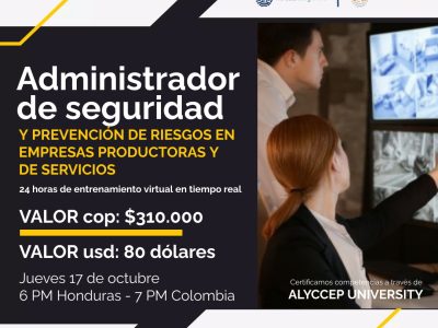 *Vamos para la Sexta Clase* Inicio el  JUEVES 17 DE OCTUBRE  de 2024  Administrador de seguridad y prevención de riesgos en empresas productoras y de servicios Ficha 1001-24